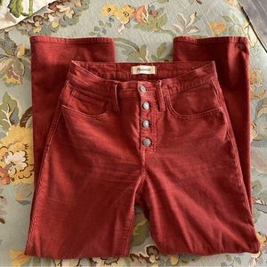 MADEWELL corduroy pants / size 26